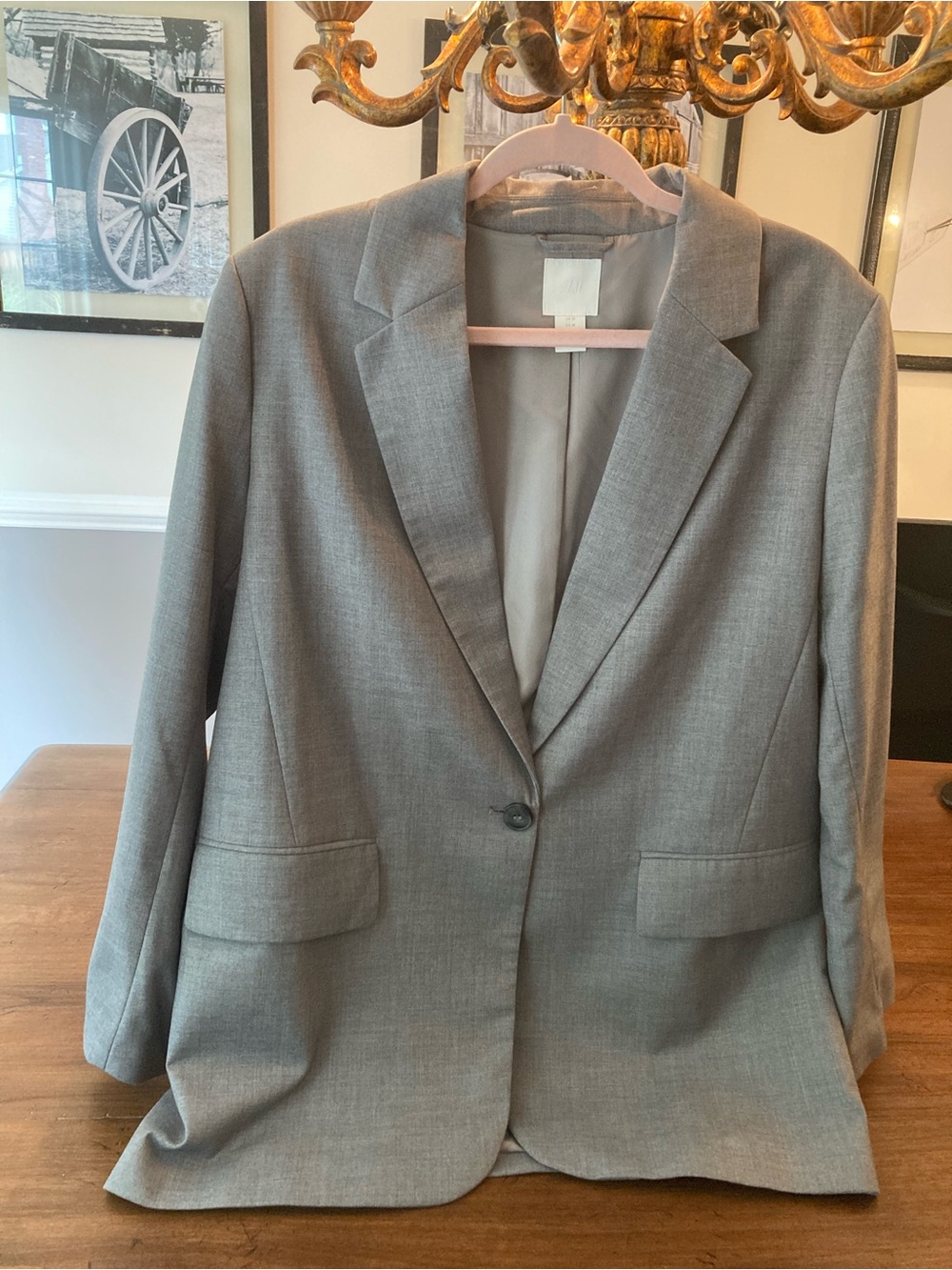 H&M Light Gray Single-Button Women's Blazer